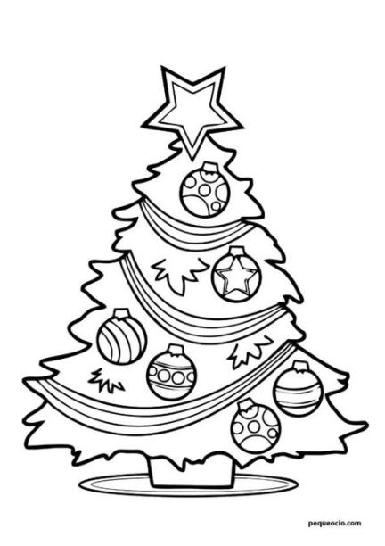 20 árboles de Navidad para colorear (y cómo dibujar un: Dibujar Fácil, dibujos de Un Arbol Navideño, como dibujar Un Arbol Navideño para colorear e imprimir