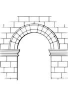 Dibujo de Arco Romano para colorear | Dibujos para: Aprender a Dibujar Fácil, dibujos de Un Arco De Medio Punto, como dibujar Un Arco De Medio Punto paso a paso para colorear