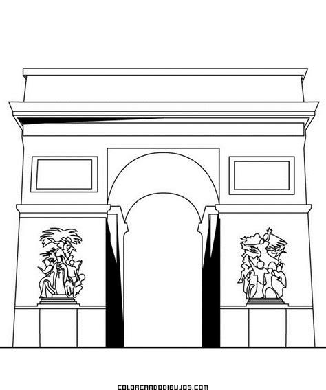 Arco de Triunfo para colorear - Dibujos para colorear: Aprende a Dibujar Fácil con este Paso a Paso, dibujos de Un Arco Romano, como dibujar Un Arco Romano paso a paso para colorear