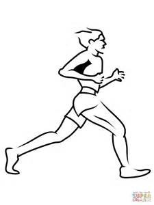 Ausmalbild: Kurzstreckenläufer | Ausmalbilder kostenlos: Dibujar y Colorear Fácil, dibujos de Un Atleta Corriendo, como dibujar Un Atleta Corriendo para colorear