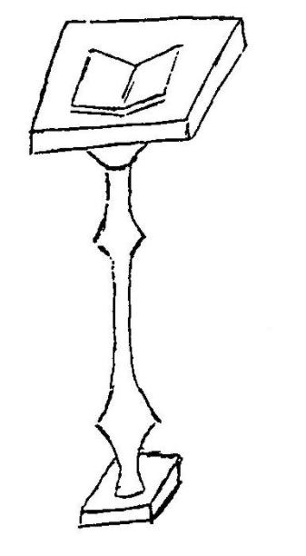 Catequesis Infantil - Sagrada Familia: Tema 07: Objetos: Dibujar Fácil con este Paso a Paso, dibujos de Un Atril, como dibujar Un Atril para colorear