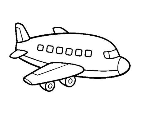 Dibujo de Un avión de pasajeros para Colorear - Dibujos.net: Dibujar y Colorear Fácil, dibujos de Un Avion De Pasajeros, como dibujar Un Avion De Pasajeros para colorear