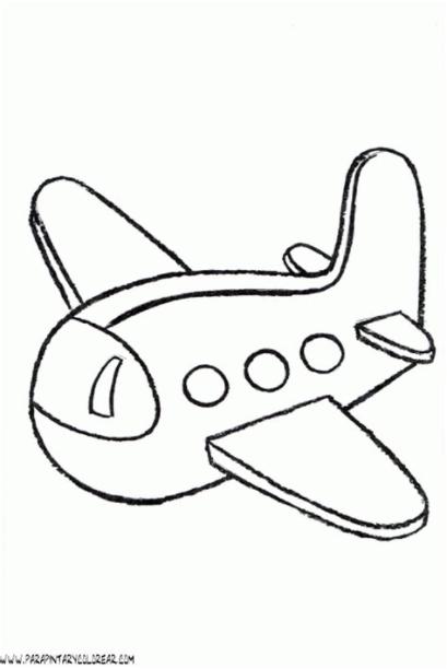 dibujos-para-colorear-de-aviones-005: Aprende como Dibujar Fácil con este Paso a Paso, dibujos de Un Avion Pequeño, como dibujar Un Avion Pequeño para colorear