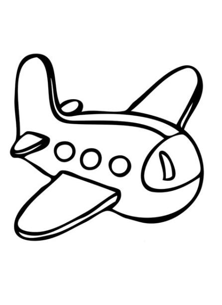 Dibujo para colorear - Avion de juguete: Dibujar Fácil, dibujos de Un Aviono, como dibujar Un Aviono para colorear