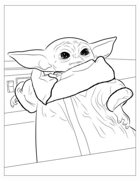 Dibujos de Baby Yoda para colorear. Imprime gratis: Aprender como Dibujar y Colorear Fácil, dibujos de Un Baby Yoda, como dibujar Un Baby Yoda para colorear
