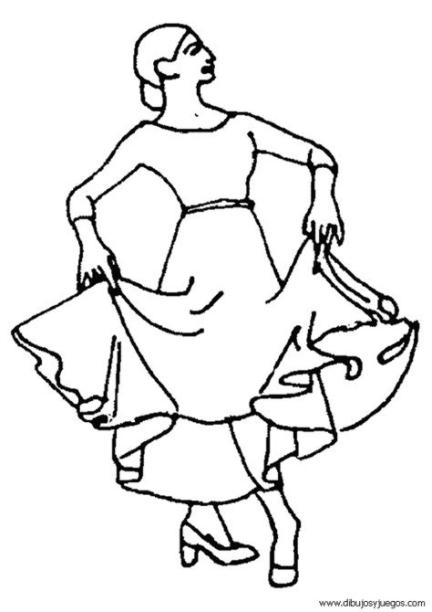 bailarinas-flamenco-004 | Dibujos y juegos. para pintar y: Dibujar y Colorear Fácil, dibujos de Un Bailaor Flamenco, como dibujar Un Bailaor Flamenco para colorear