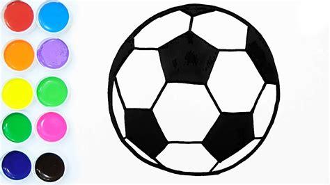 Como Dibujar y Colorea Una PELOTA DE FUTBOL - Dibujos: Dibujar Fácil, dibujos de Un Balon De Futbol En 3D, como dibujar Un Balon De Futbol En 3D para colorear