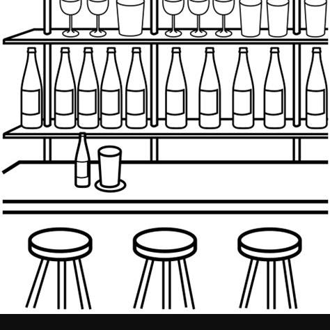 Pinto Dibujos: Bar para colorear: Aprender como Dibujar y Colorear Fácil, dibujos de Un Bar, como dibujar Un Bar para colorear e imprimir