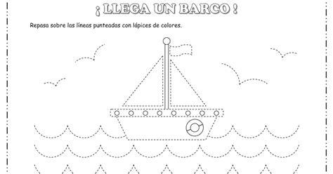 FICHAS DE EDUCACIÓN PREESCOLAR: EJERCICIOS DE: Dibujar y Colorear Fácil, dibujos de Un Barco Con Lineas Abiertas, como dibujar Un Barco Con Lineas Abiertas para colorear