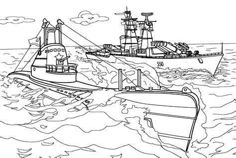 Dibujo para colorear - SC-402 submarino: Dibujar Fácil, dibujos de Un Barco De Guerra, como dibujar Un Barco De Guerra paso a paso para colorear