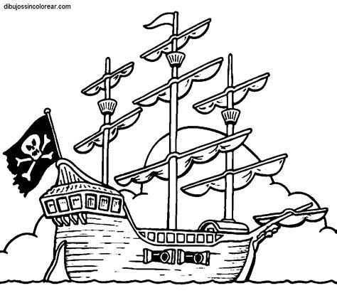 Dibujos Sin Colorear: Dibujos de Barcos Pirata para Colorear: Dibujar y Colorear Fácil con este Paso a Paso, dibujos de Un Barco Pirata Para Niños, como dibujar Un Barco Pirata Para Niños paso a paso para colorear