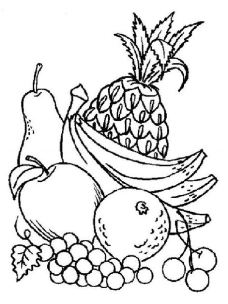 Pintar y colorear dibujos de frutas: Dibujar Fácil con este Paso a Paso, dibujos de Un Bodegon De Frutas, como dibujar Un Bodegon De Frutas para colorear e imprimir