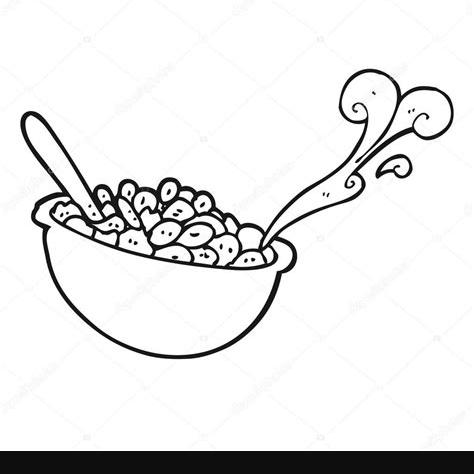 Tazon de cereal para colorear | tazón blanco y negro de: Dibujar Fácil, dibujos de Un Bol De Cereales, como dibujar Un Bol De Cereales para colorear