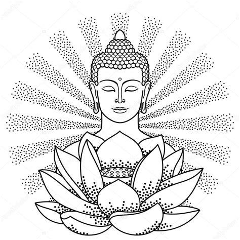 Dibujos: budas para pintar | Buda y Lotus con haz de luz: Aprender como Dibujar y Colorear Fácil con este Paso a Paso, dibujos de Un Buda, como dibujar Un Buda para colorear e imprimir
