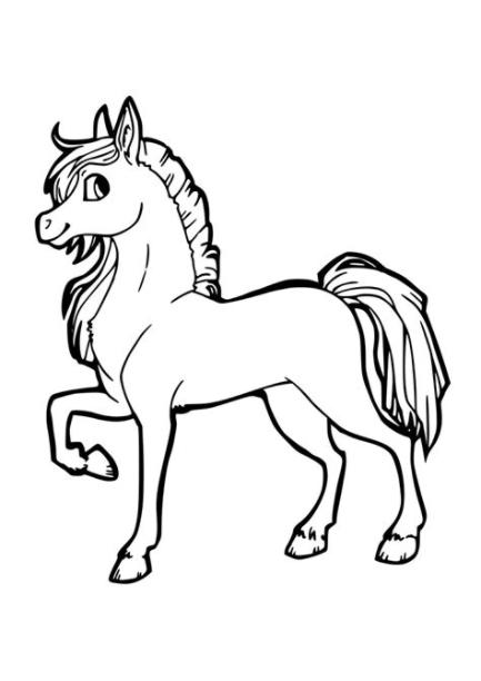 Dibujo de un caballo para imprimir - Imagui: Dibujar y Colorear Fácil con este Paso a Paso, dibujos de Un Caball, como dibujar Un Caball para colorear