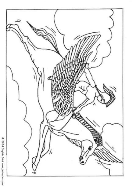 Dibujos para colorear caballo alado - es.hellokids.com: Aprender a Dibujar y Colorear Fácil, dibujos de Un Caballo Alado, como dibujar Un Caballo Alado paso a paso para colorear