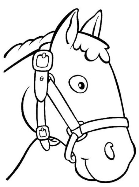 Cabeza de caballo sonriente para colorear. Teby y Tib: Aprender a Dibujar Fácil con este Paso a Paso, dibujos de Un Caballo De Frente, como dibujar Un Caballo De Frente para colorear