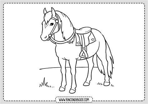 Dibujo caballo para colorear - Rincon Dibujos: Dibujar y Colorear Fácil, dibujos de Un Cabalo, como dibujar Un Cabalo paso a paso para colorear