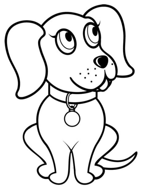Cachorro #54 (Animales) – Páginas para colorear: Dibujar y Colorear Fácil, dibujos de Un Cachorrito, como dibujar Un Cachorrito para colorear