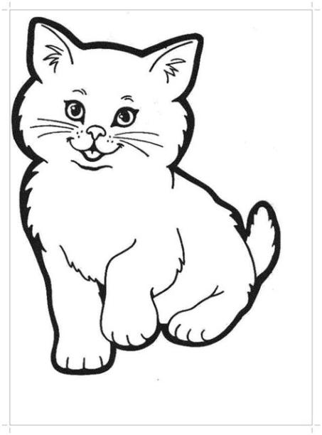 Dibujos de cachorros de gatos para colorear: Dibujar Fácil con este Paso a Paso, dibujos de Un Cachorro De Gato, como dibujar Un Cachorro De Gato paso a paso para colorear