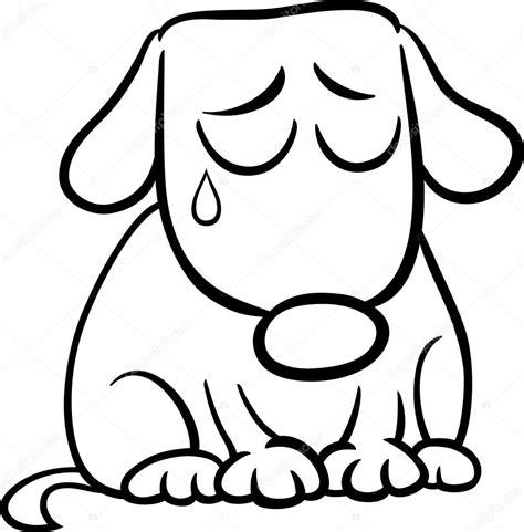 Dibujos Animados De Perros Para Colorear: Aprender como Dibujar Fácil con este Paso a Paso, dibujos de Un Cachorro Triste, como dibujar Un Cachorro Triste para colorear e imprimir
