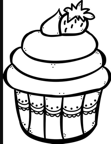 Cupcake para colorear | ImÁgENes TeaChERs | Pinterest: Aprende a Dibujar Fácil, dibujos de Un Cake, como dibujar Un Cake para colorear e imprimir