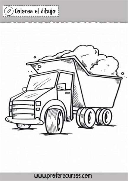 Dibujos de Camiones para Colorear y de Vehículos: Dibujar y Colorear Fácil con este Paso a Paso, dibujos de Un Camion Para Niños, como dibujar Un Camion Para Niños para colorear