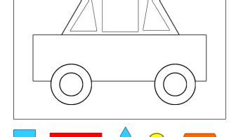 Dibujos Con Figuras Geometricas Para Niños De Preescolar: Aprende a Dibujar y Colorear Fácil con este Paso a Paso, dibujos de Un Carro Con Figuras Geometricas, como dibujar Un Carro Con Figuras Geometricas para colorear e imprimir