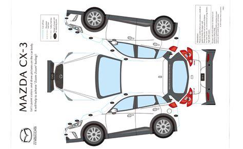 Mazda presenta modelos en papel para armar y colorear en: Dibujar y Colorear Fácil, dibujos de Un Carro En 3D, como dibujar Un Carro En 3D paso a paso para colorear