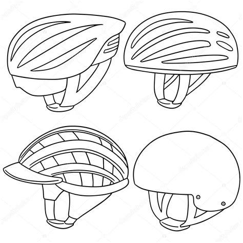 Vector set of bicycle helmet ⬇ Vector Image by: Aprender a Dibujar Fácil con este Paso a Paso, dibujos de Un Casco De Bicicleta, como dibujar Un Casco De Bicicleta paso a paso para colorear