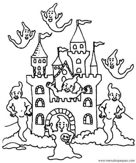 Colorear castillos encantandos 05 | Castillos. Halloween: Dibujar y Colorear Fácil, dibujos de Un Castillo De Halloween, como dibujar Un Castillo De Halloween paso a paso para colorear