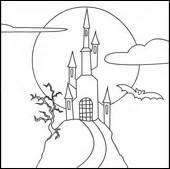 COLOREAR-ONLINE CASTILLOS: Dibujar Fácil con este Paso a Paso, dibujos de Un Castillo De Terror, como dibujar Un Castillo De Terror paso a paso para colorear