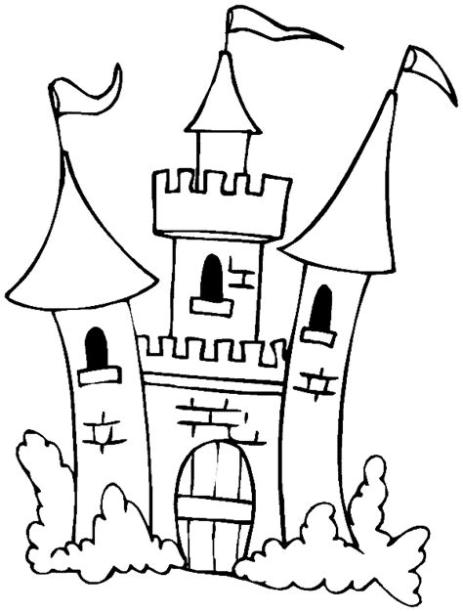 Sencillo castillo para colorear - Dibujos para colorear: Dibujar Fácil con este Paso a Paso, dibujos de Un Castillo Medieval Para Niños, como dibujar Un Castillo Medieval Para Niños para colorear