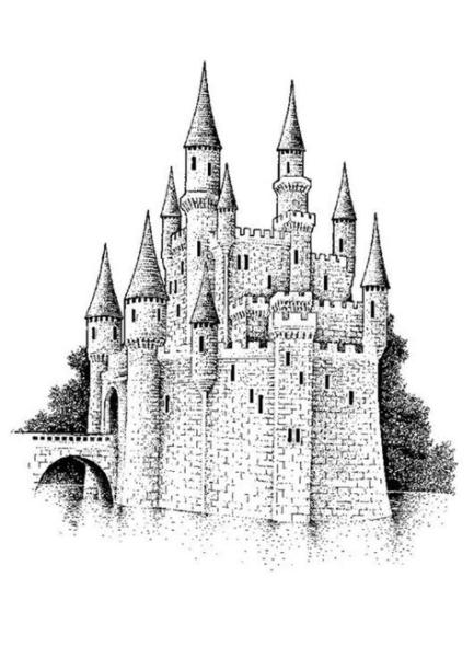 Coloring page castle | Castillos dibujos. Castillo para: Dibujar Fácil, dibujos de Un Castillo Realista, como dibujar Un Castillo Realista para colorear e imprimir