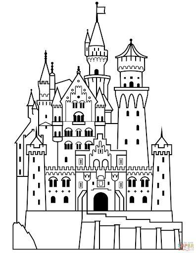 castillo-09 – Dibujos para colorear: Dibujar y Colorear Fácil con este Paso a Paso, dibujos de Un Castillo Realista, como dibujar Un Castillo Realista para colorear
