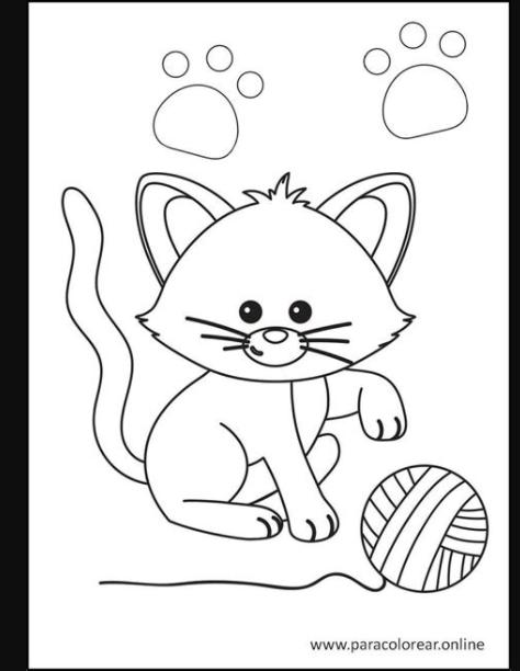 Los mejores Dibujos de gatos para Colorear Imprimir y: Aprende a Dibujar Fácil, dibujos de Un Cato, como dibujar Un Cato paso a paso para colorear