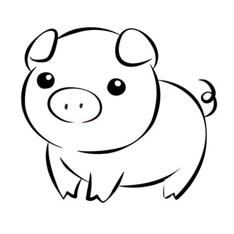 Cerdos | Para-Colorear.com | Animales animados para: Dibujar Fácil con este Paso a Paso, dibujos de Un Cerdito Kawaii, como dibujar Un Cerdito Kawaii para colorear e imprimir