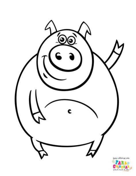 Dibujo de un cerdo kawaii para colorear | Para-Colorear.com: Dibujar Fácil con este Paso a Paso, dibujos de Un Cerdo Kawaii, como dibujar Un Cerdo Kawaii para colorear