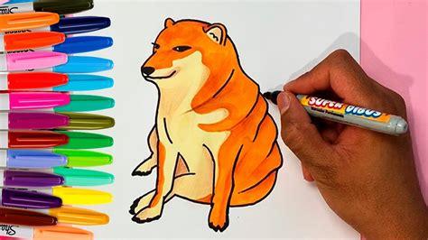 COMO DIBUJAR A CHEEMSBURGER EL PERRO DE LOS MEMES | How to: Dibujar y Colorear Fácil, dibujos de Un Cheems, como dibujar Un Cheems para colorear e imprimir