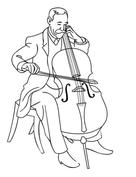 Music Cello | Instrumentos musicales. Educacion musical: Dibujar y Colorear Fácil, dibujos de Un Chelo, como dibujar Un Chelo para colorear e imprimir