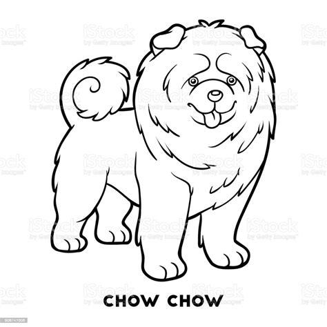 Coloring Book Dog Breeds Chow Chow Stock Illustration: Dibujar y Colorear Fácil con este Paso a Paso, dibujos de Un Chow Chow, como dibujar Un Chow Chow paso a paso para colorear