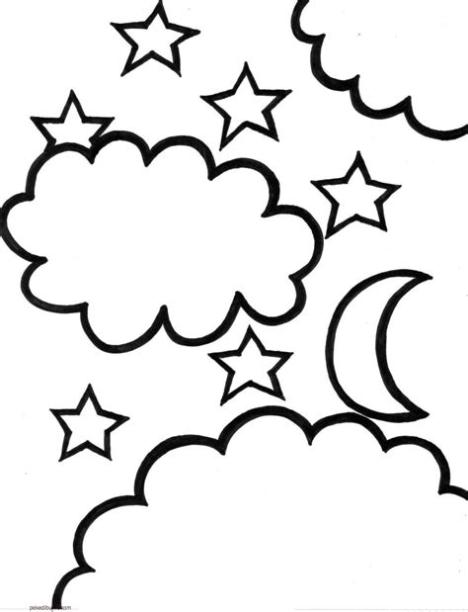 Dibujos del cielo para colorear: Aprende como Dibujar y Colorear Fácil, dibujos de Un Cielo De Noche, como dibujar Un Cielo De Noche para colorear