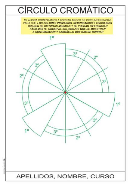 CONSTRUCCIÓN DE UN CÍRCULO CROMÁTICO DE 12 COLORES.: Aprender como Dibujar Fácil, dibujos de Un Circulo En Perspectiva Isometrica, como dibujar Un Circulo En Perspectiva Isometrica paso a paso para colorear