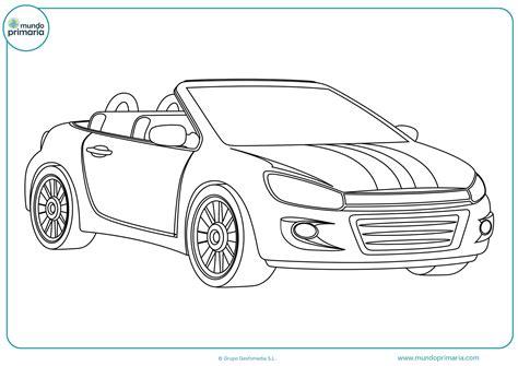 Dibujos de coches para colorear - Mundo Primaria: Dibujar y Colorear Fácil, dibujos de Un Coche Descapotable, como dibujar Un Coche Descapotable para colorear e imprimir