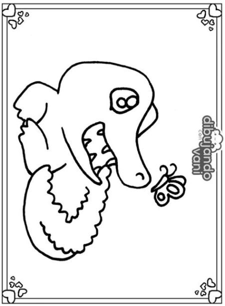 Dibujo de un cocodrilo para imprimir y colorear: Dibujar y Colorear Fácil, dibujos de Un Cocodrilo Kawaii, como dibujar Un Cocodrilo Kawaii para colorear e imprimir