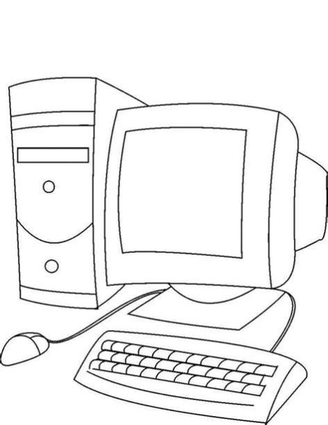 Dibujos de computadoras para imprimir y pintar | Colorear: Dibujar Fácil con este Paso a Paso, dibujos de Un Computador, como dibujar Un Computador para colorear e imprimir