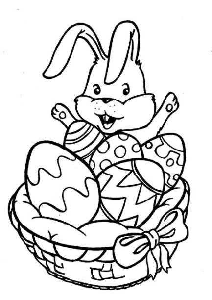 COLOREA TUS DIBUJOS: Dibujo de conejo de Pascua para colorear: Dibujar y Colorear Fácil con este Paso a Paso, dibujos de Un Conejo De Pascua, como dibujar Un Conejo De Pascua para colorear e imprimir