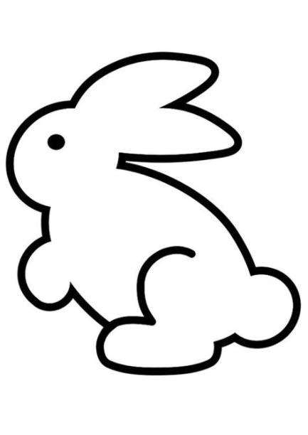 Dibujos de Conejos para colorear ★ Imágenes para: Dibujar y Colorear Fácil, dibujos de Un Conejo Simple, como dibujar Un Conejo Simple para colorear