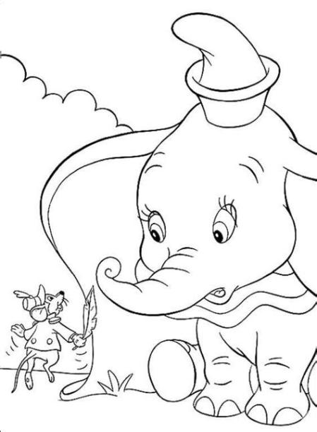 Dibujos para colorear de Dumbo para imprimir - Coloring Pages: Dibujar y Colorear Fácil con este Paso a Paso, dibujos de Un Cono Desplegado, como dibujar Un Cono Desplegado para colorear