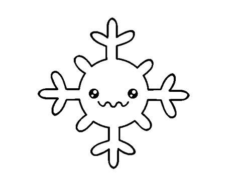 Dibujos De Flores Kawaii Para Colorear: Aprender a Dibujar Fácil con este Paso a Paso, dibujos de Un Copo De Nieve Kawaii, como dibujar Un Copo De Nieve Kawaii paso a paso para colorear